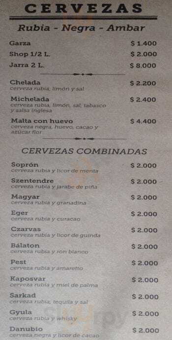 Cerveceria Hbh Santiago Menu - 1