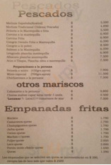El Rincón De Azocar menu