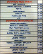 Bar Nacional 1 menu