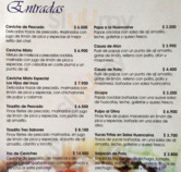 Los Hijos Del Inca menu