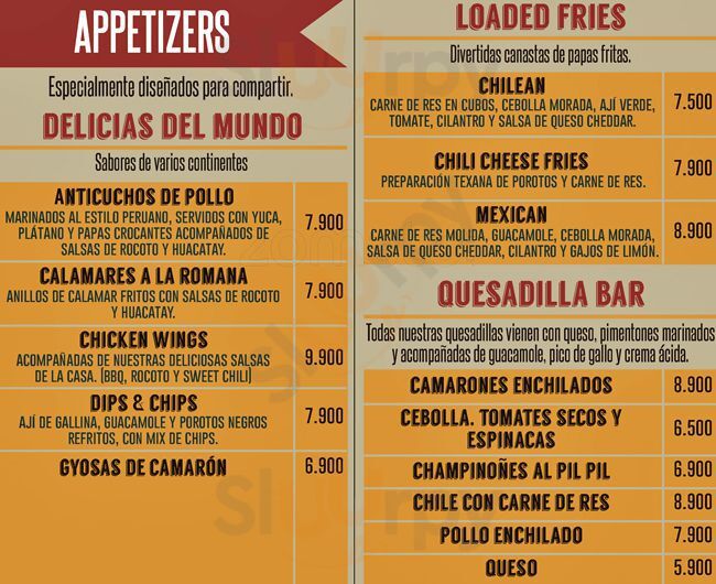 Sport Café Santiago Menu - 1