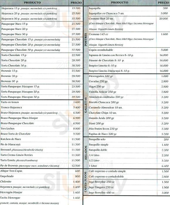 La Ermita Santiago Menu - 1