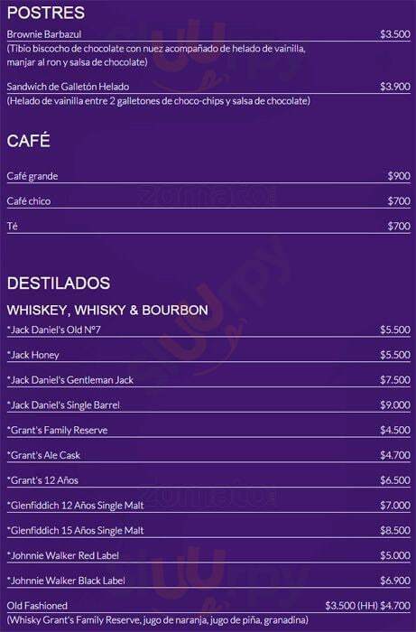 Barbazul Santiago Menu - 1