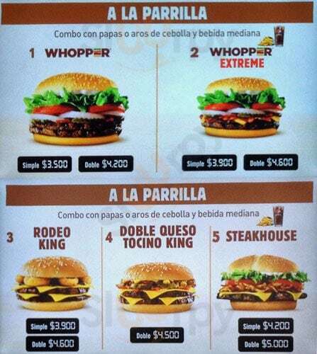 Burger King Santiago Menu - 1