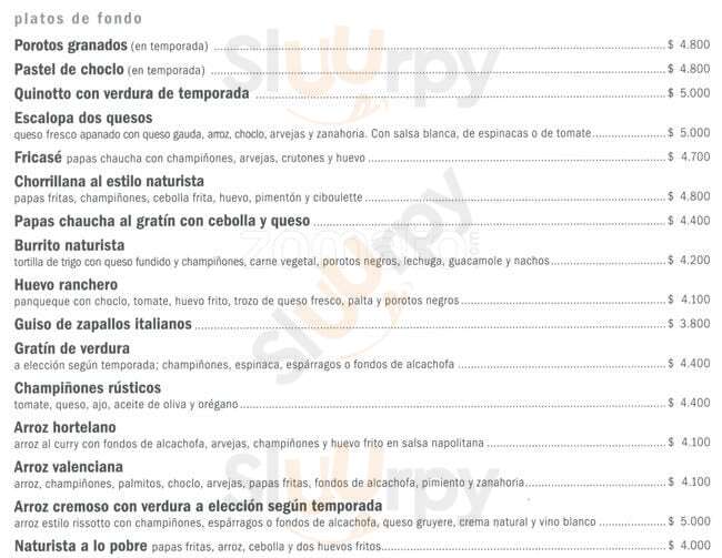 El Naturista Santiago Menu - 1