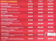 Papa John's, Santiago