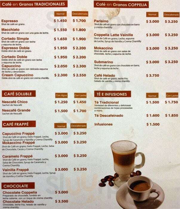 Coppelia Santiago Menu - 1