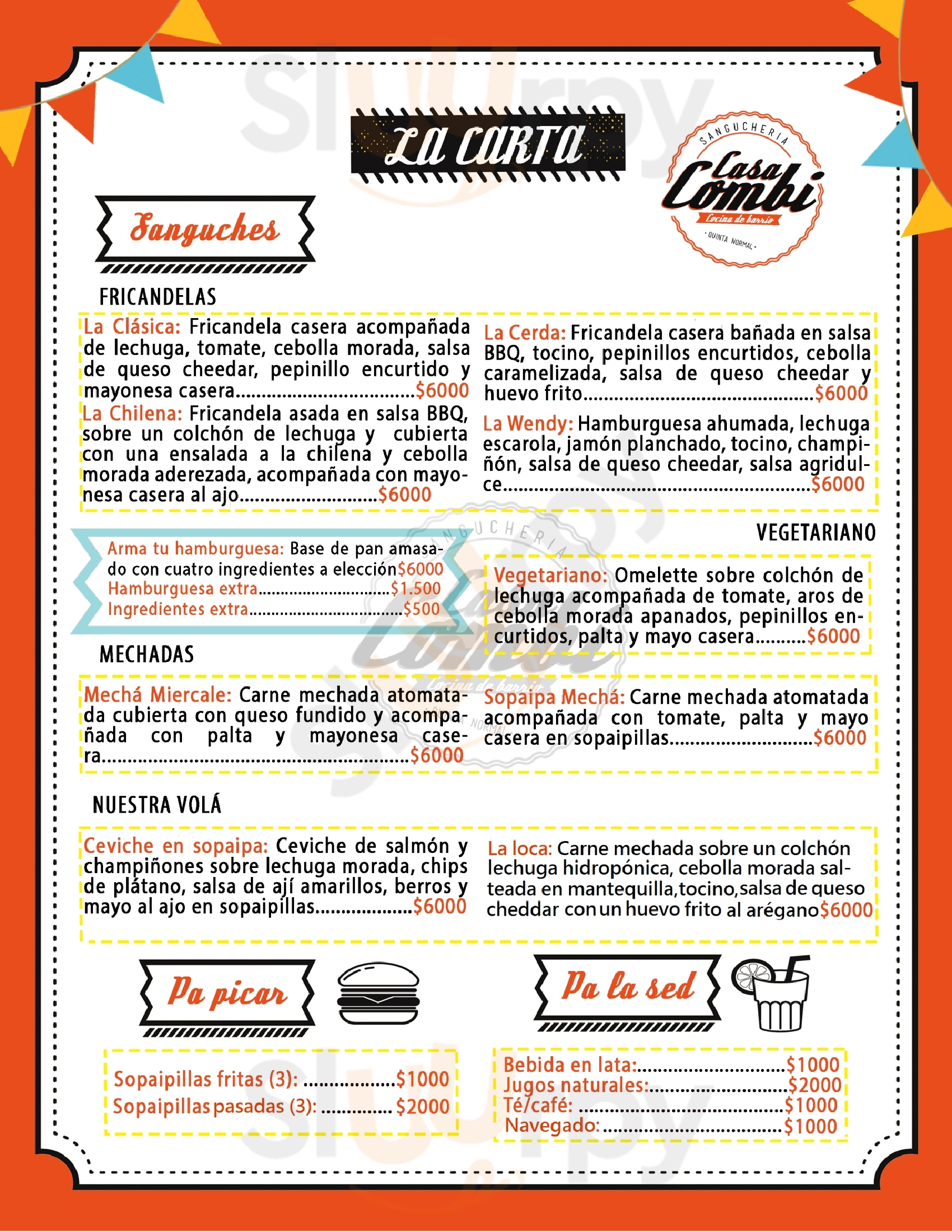 Sanguchería Casa Combi Santiago Menu - 1