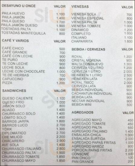 Café Real Madrid Santiago Menu - 1