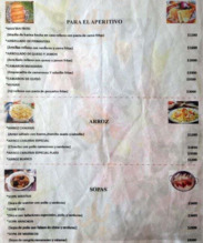 Restaurant Gran China menu