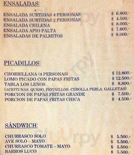 Los Leños Santiago Menu - 1