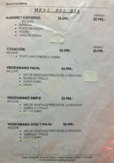 Las Delicias menu