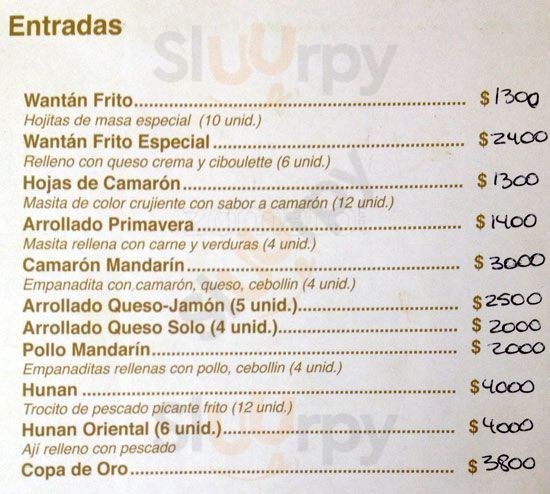 Restaurant Kunhua Santiago Menu - 1