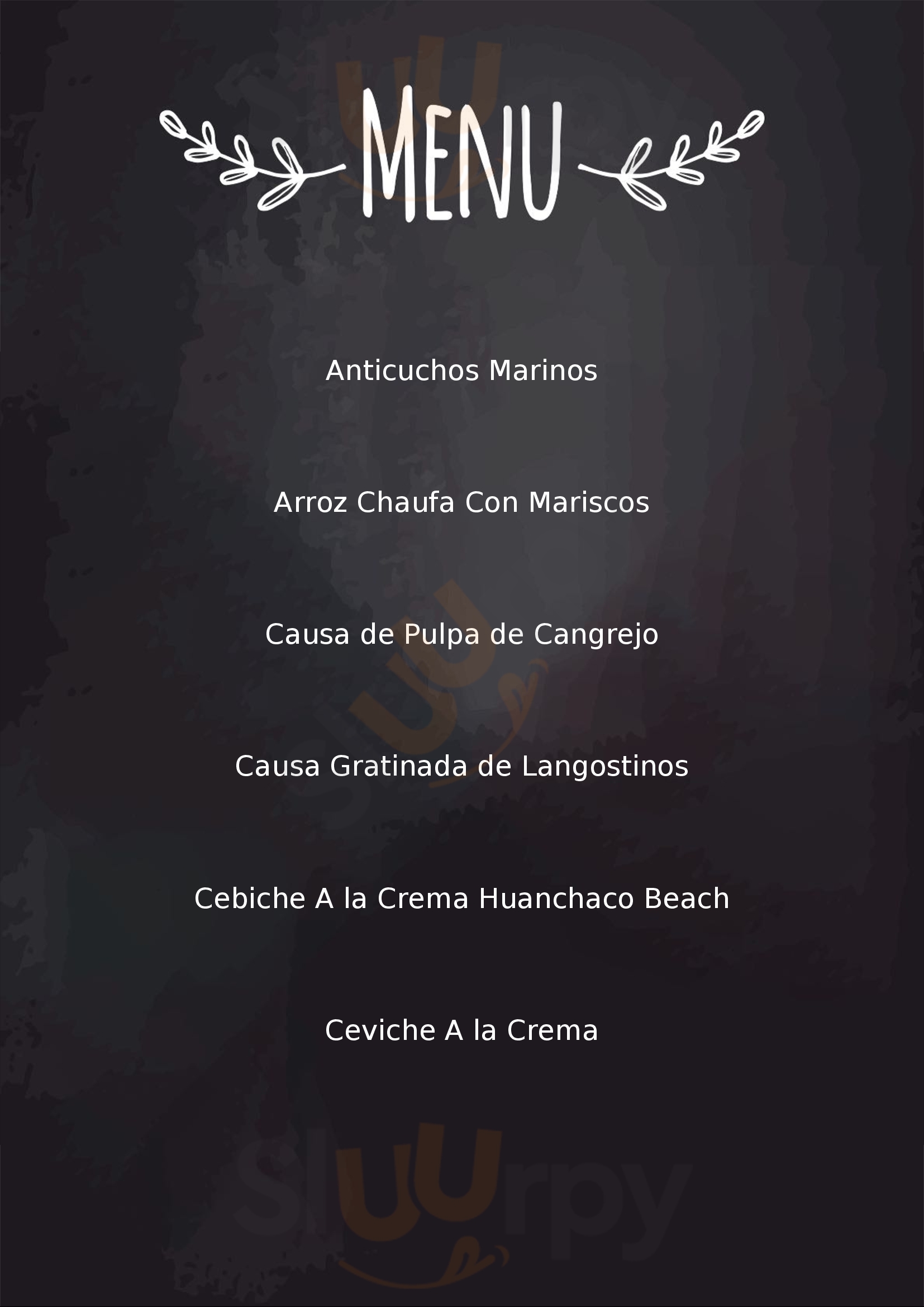 Restaurant Huanchaco Beach Huanchaco Menu - 1