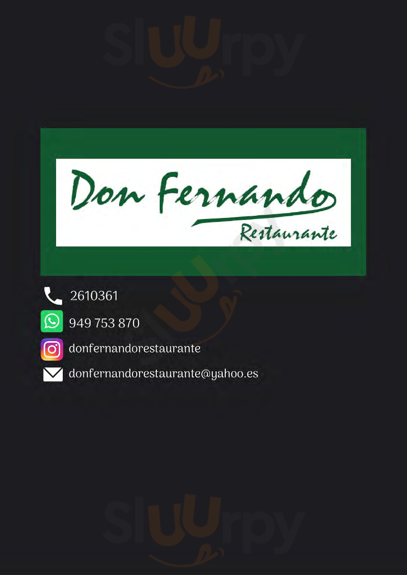 Don Fernando Lima Menu - 1