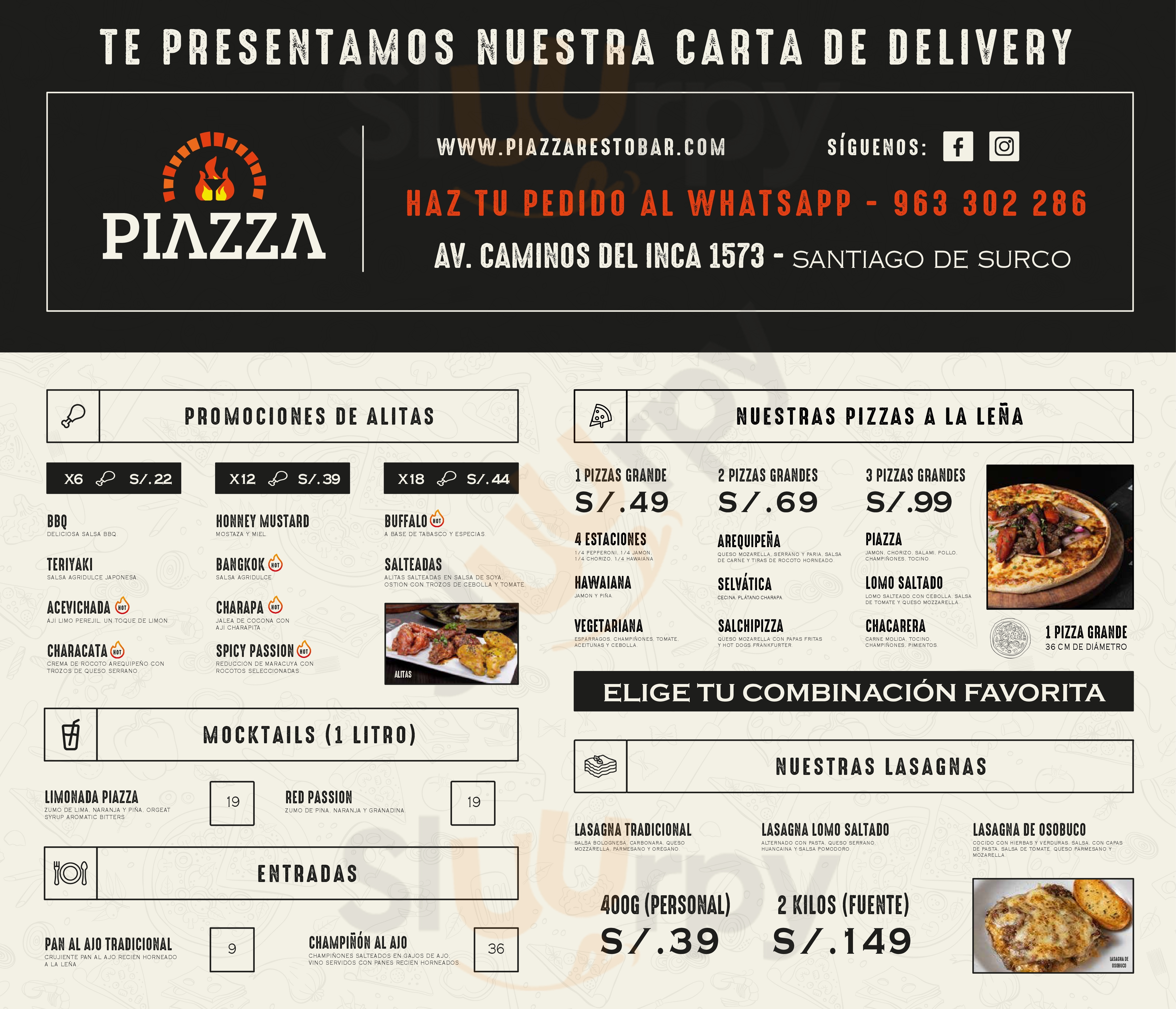 Piazza- Pizzeria Restobar Arequipa Menu - 1