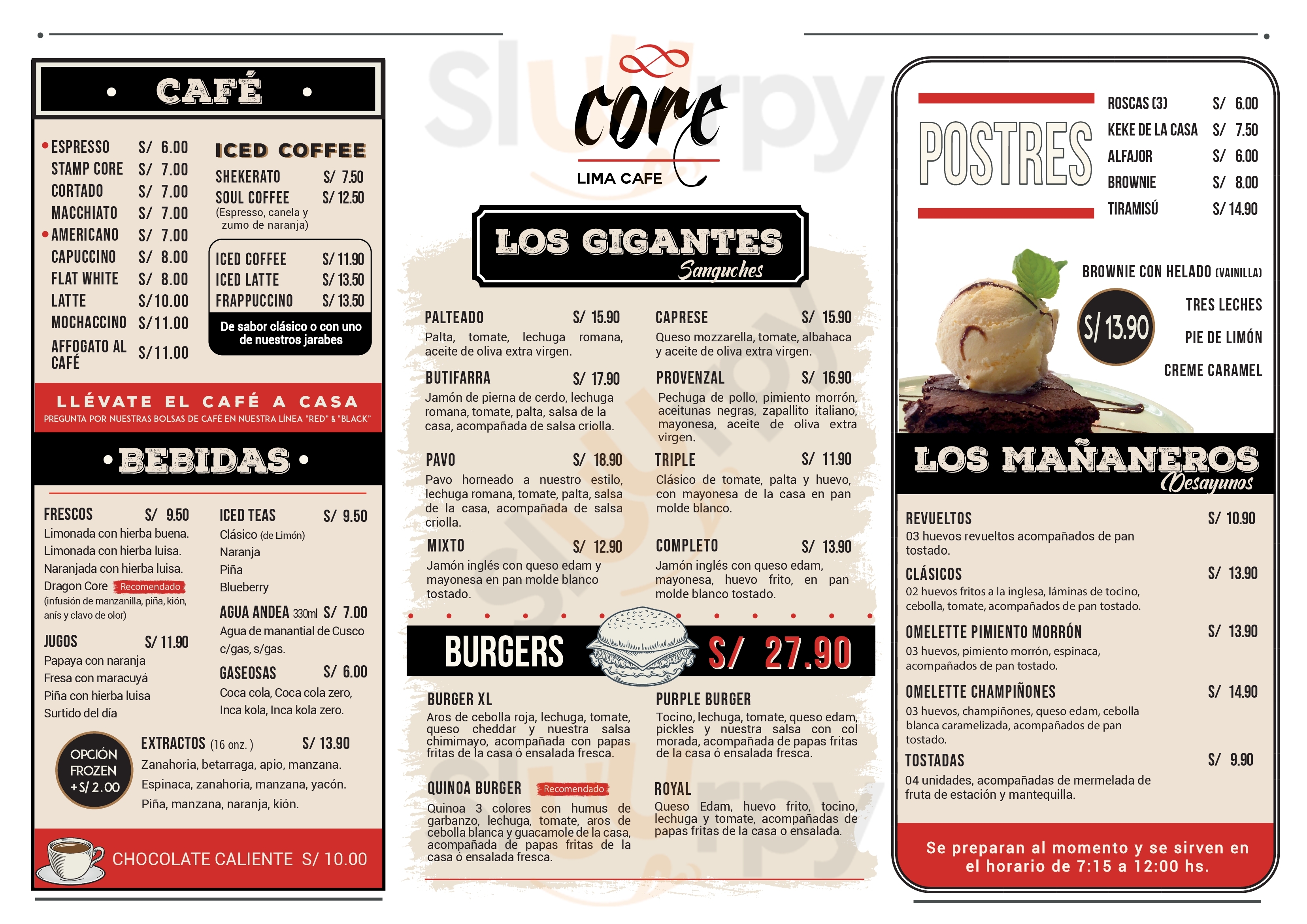 Core Lima Café Lima Menu - 1