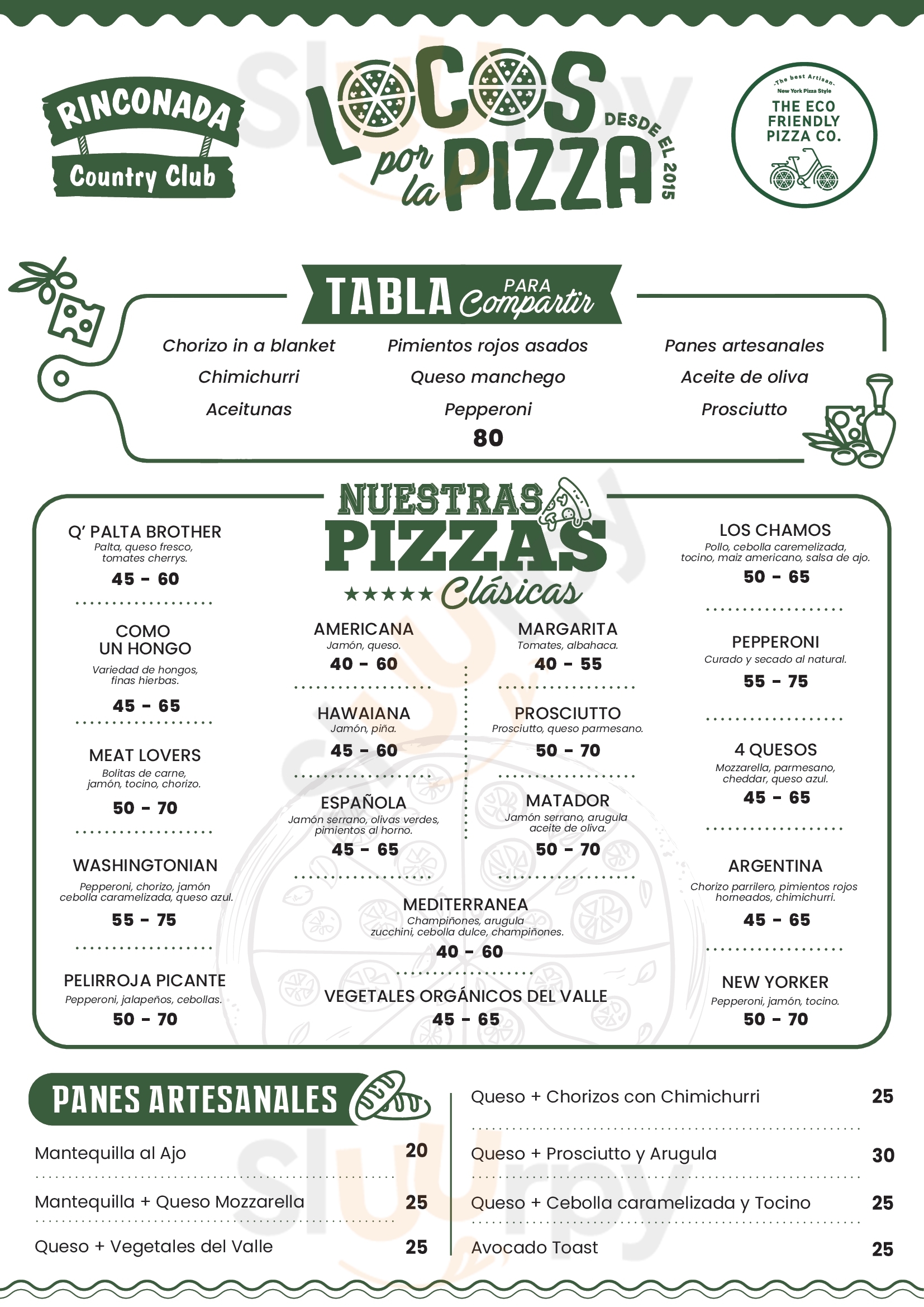 The Eco Friendly Pizza Lima Menu - 1