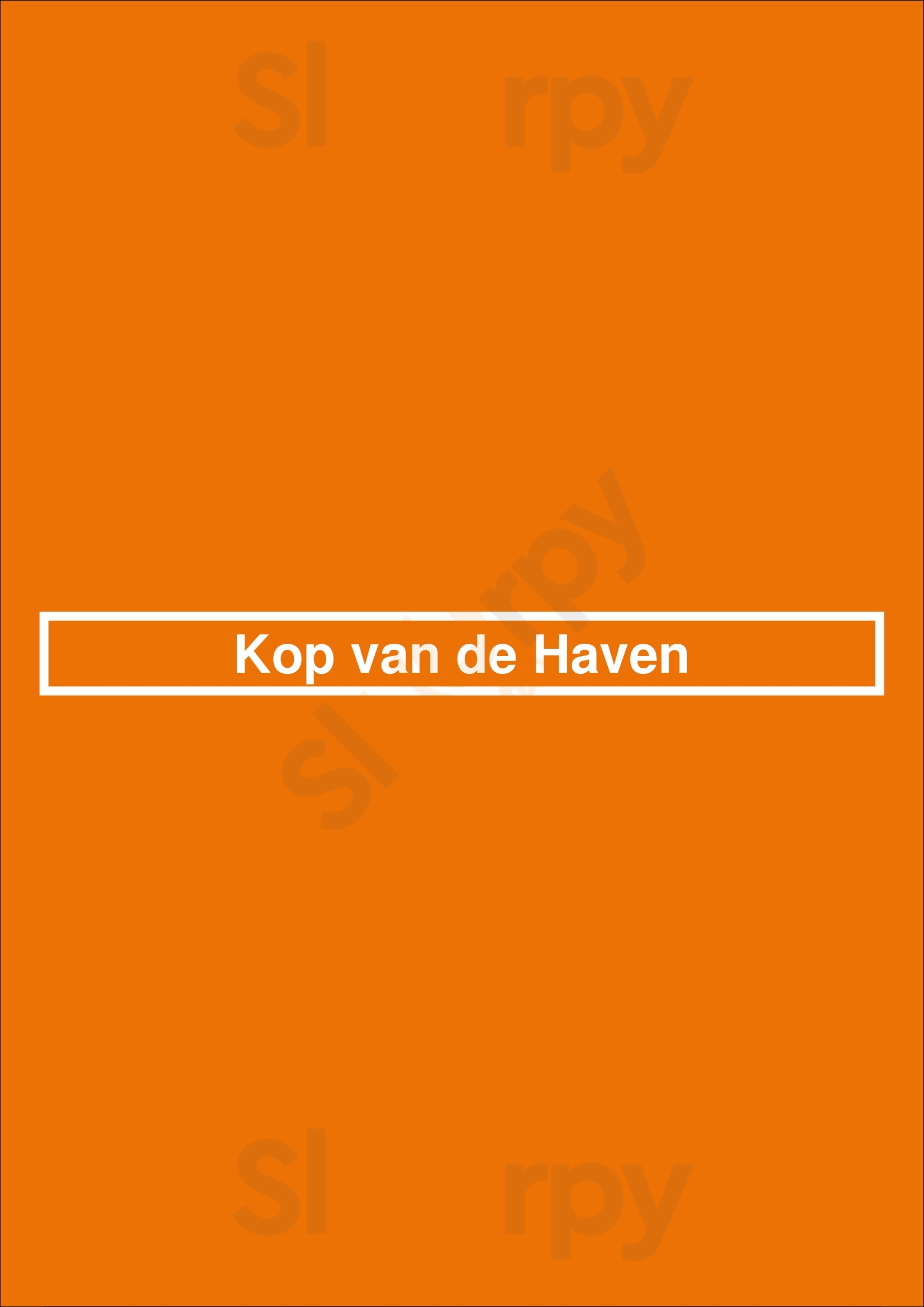 Kop Van De Haven IJmuiden Menu - 1