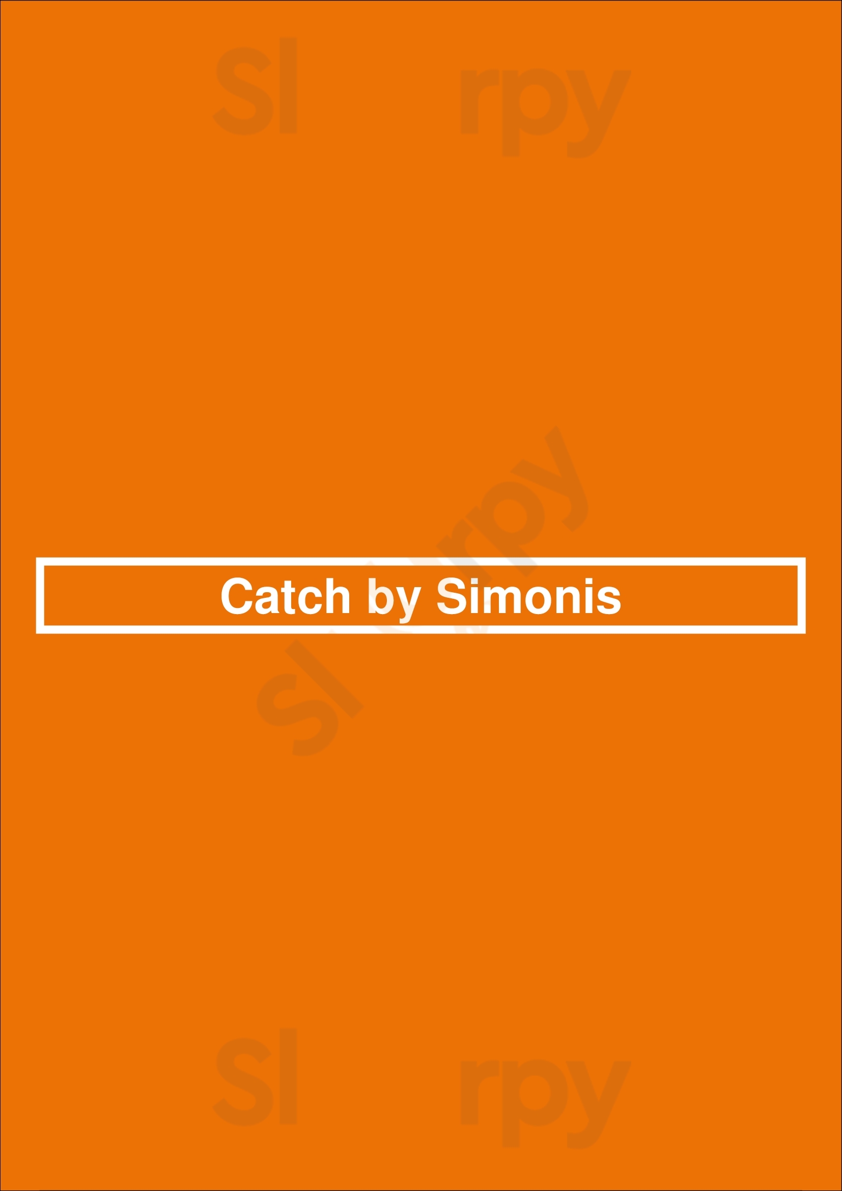 Catch By Simonis Scheveningen Menu - 1