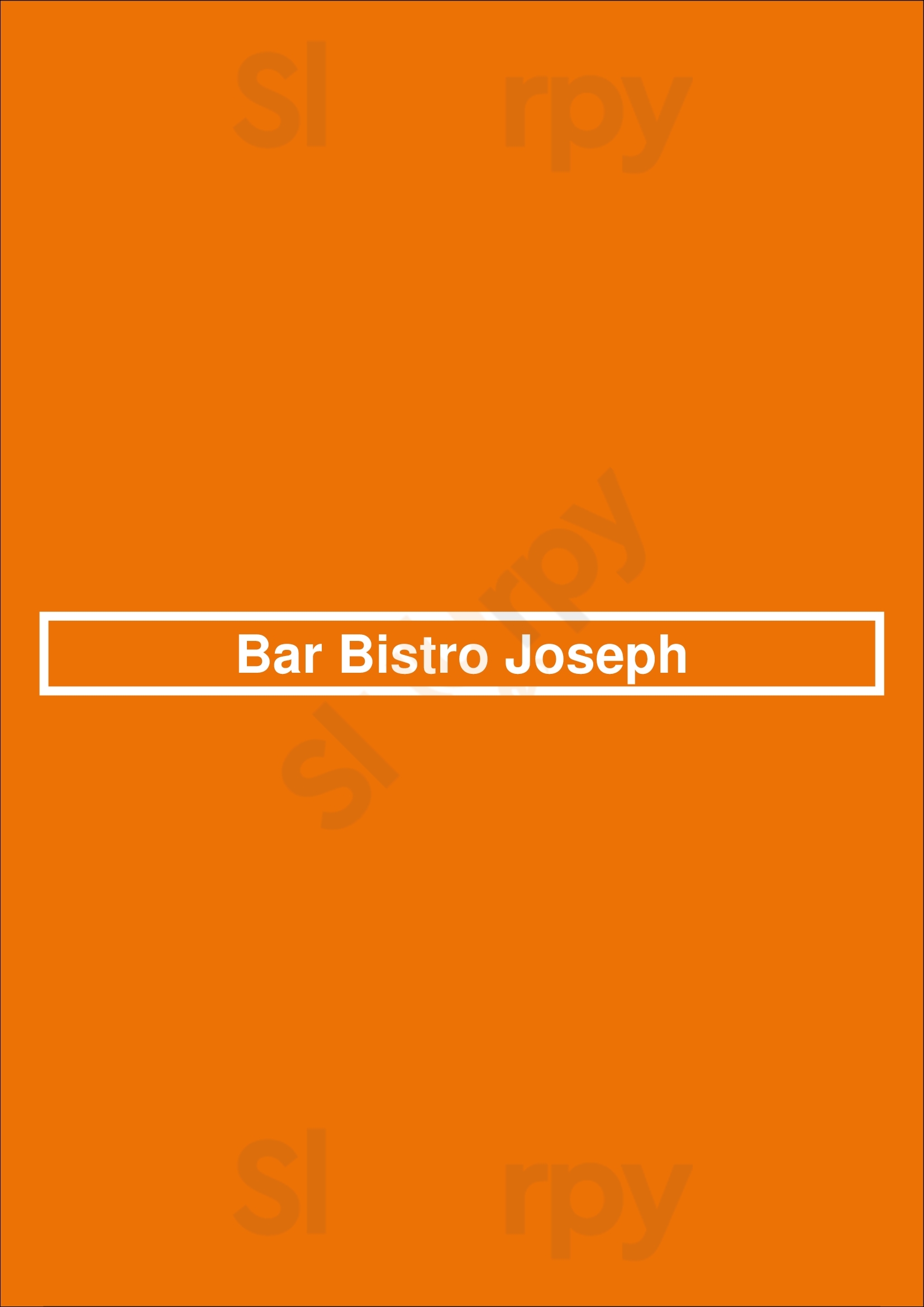 Bar Bistro Joseph Hoofddorp Menu - 1