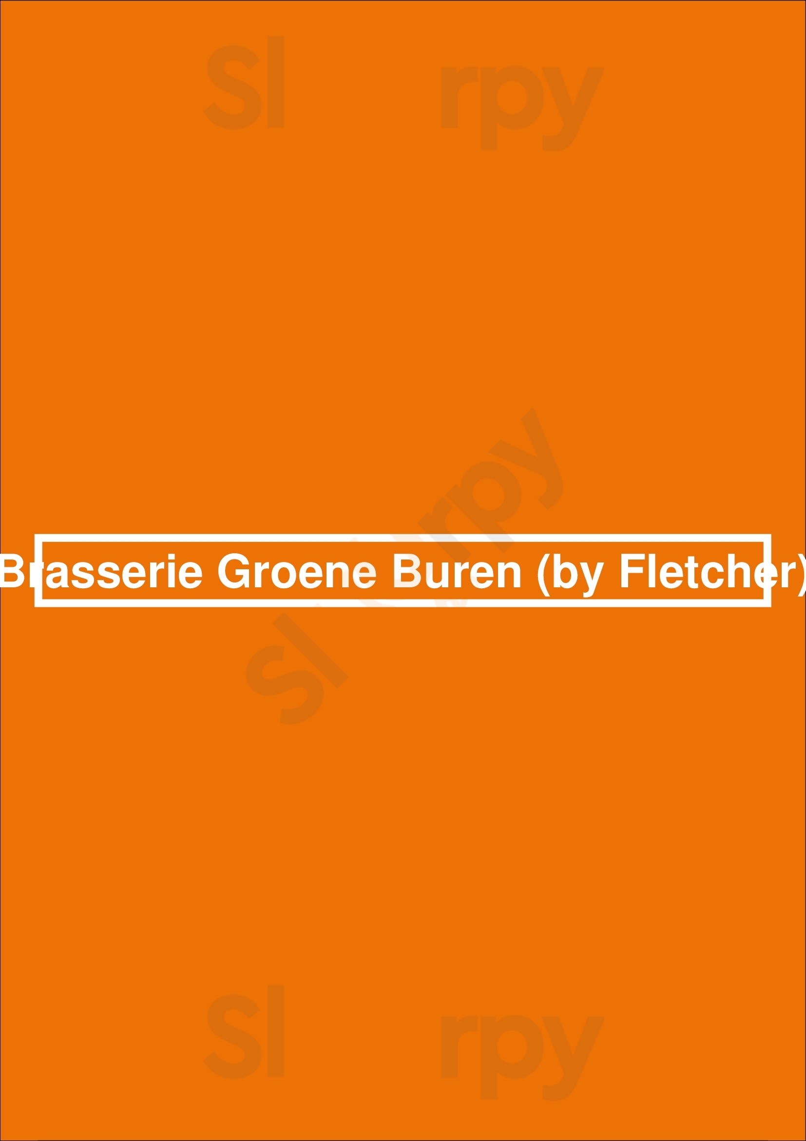 Brasserie Groene Buren (by Fletcher) Emmen Menu - 1