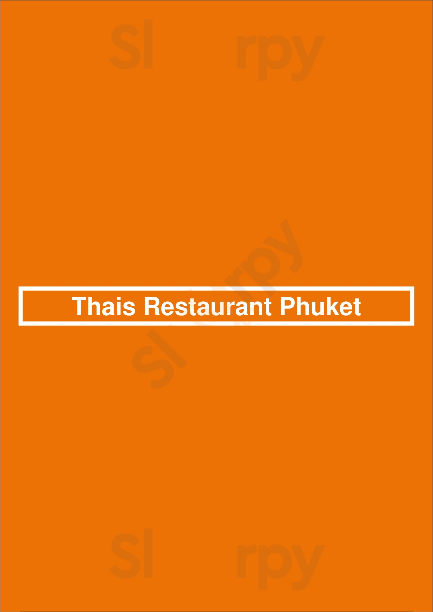 Thais Restaurant Phuket Scheveningen Menu - 1