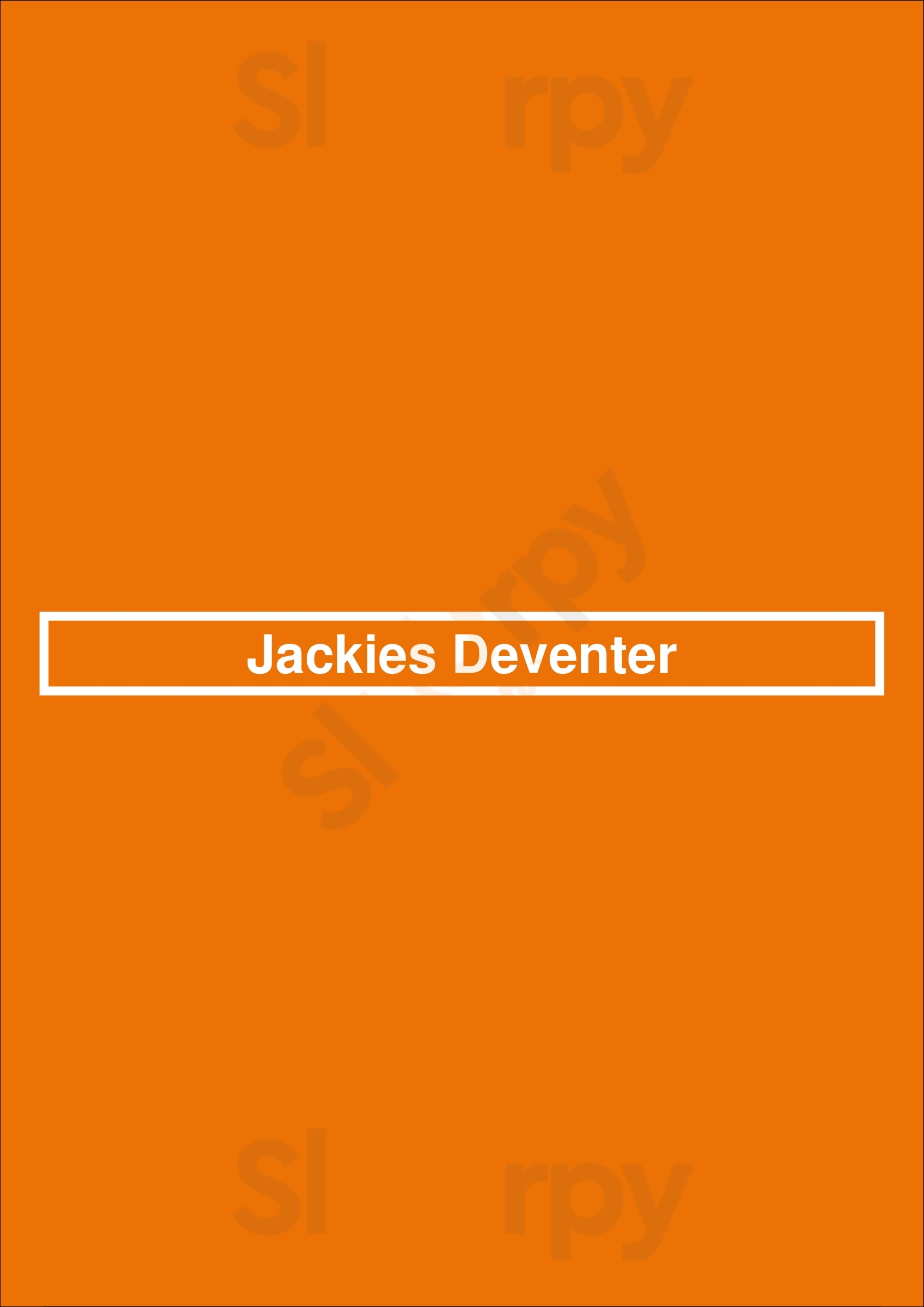 Jackies Deventer Deventer Menu - 1