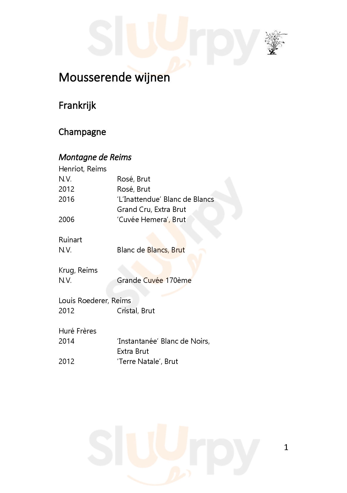 Wolfslaar Restaurant Breda Menu - 1