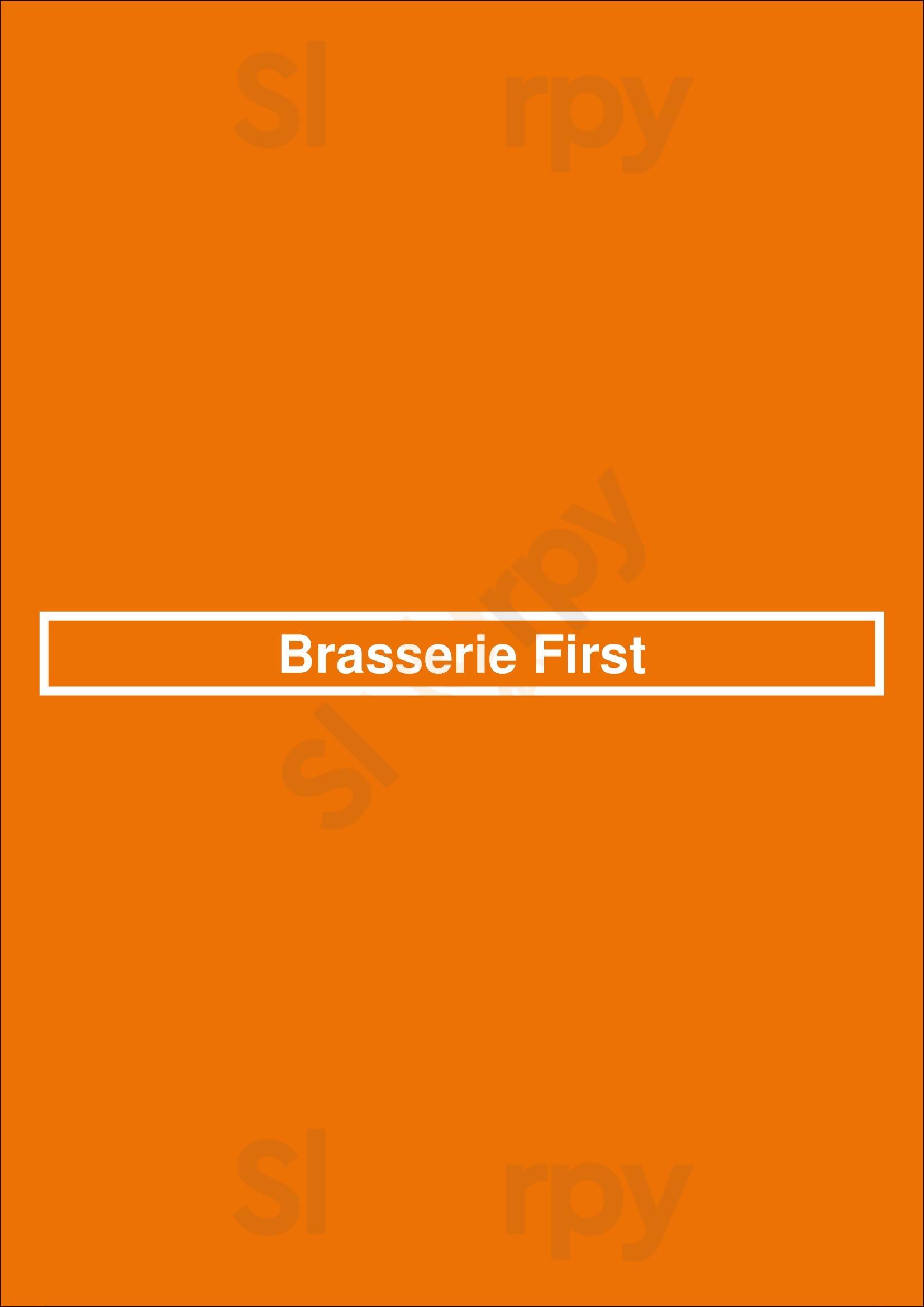 Brasserie First Zeist Menu - 1