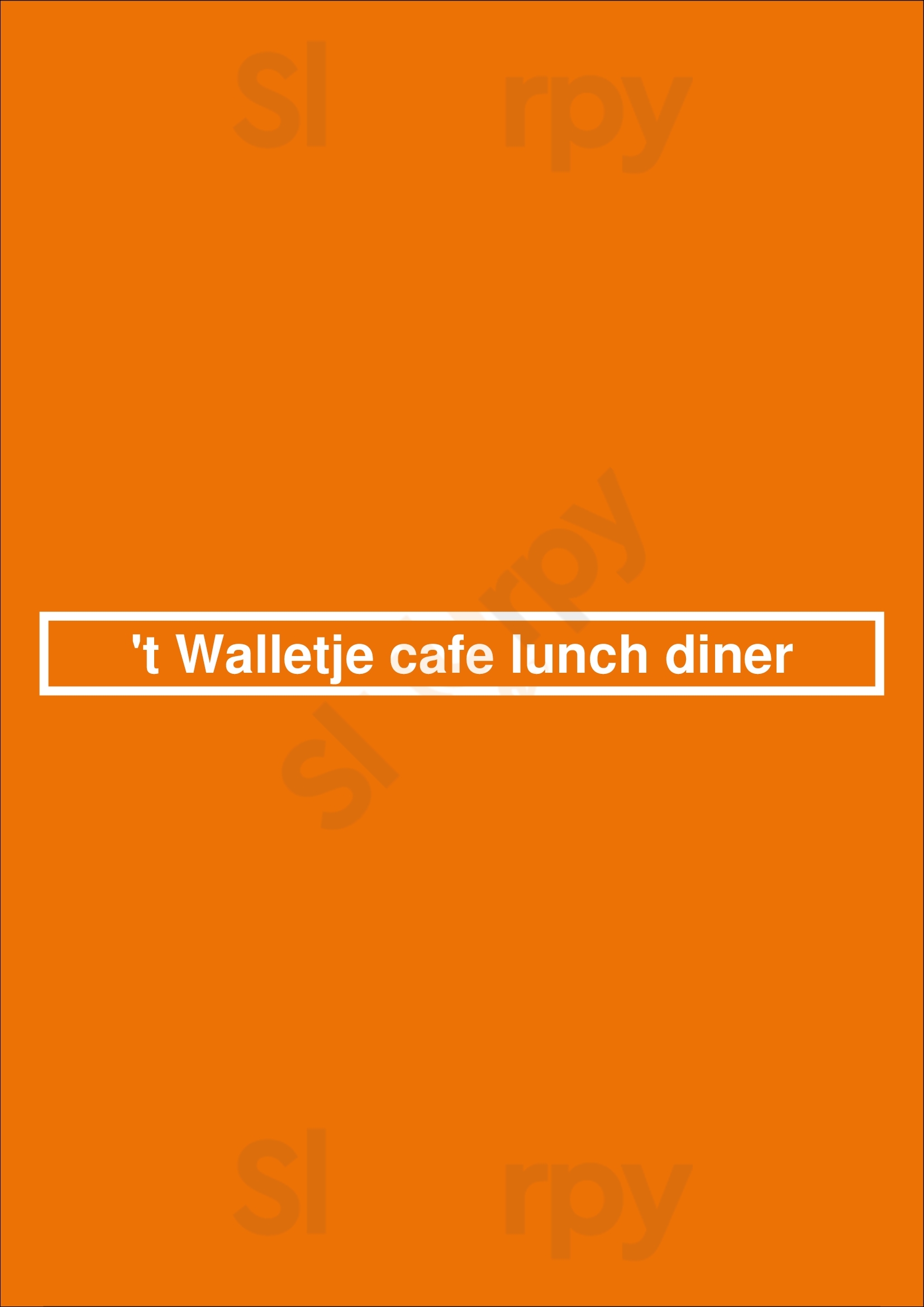 't Walletje Cafe Lunch Diner Delft Menu - 1
