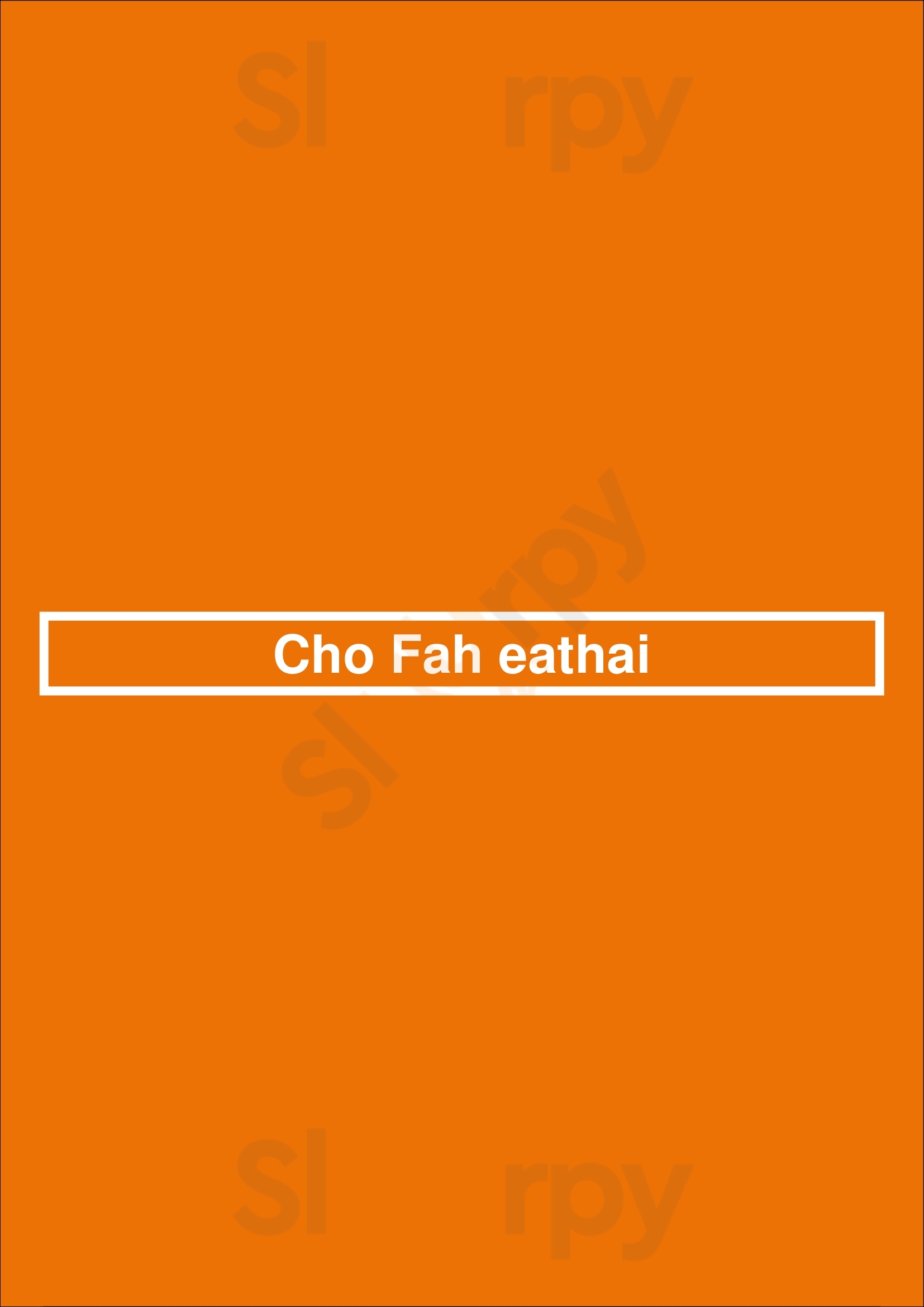 Cho Fah Eathai Groningen Menu - 1