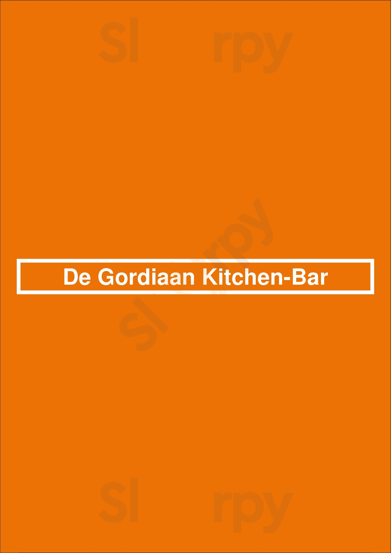 De Gordiaan Kitchen-bar Lelystad Menu - 1