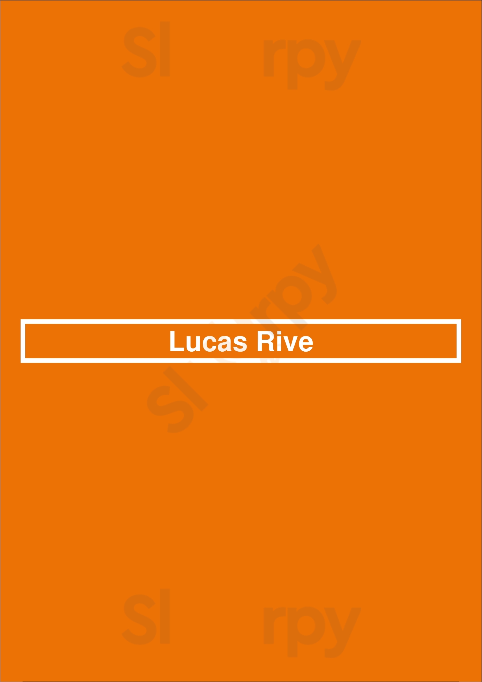 Lucas Rive Hoorn Menu - 1