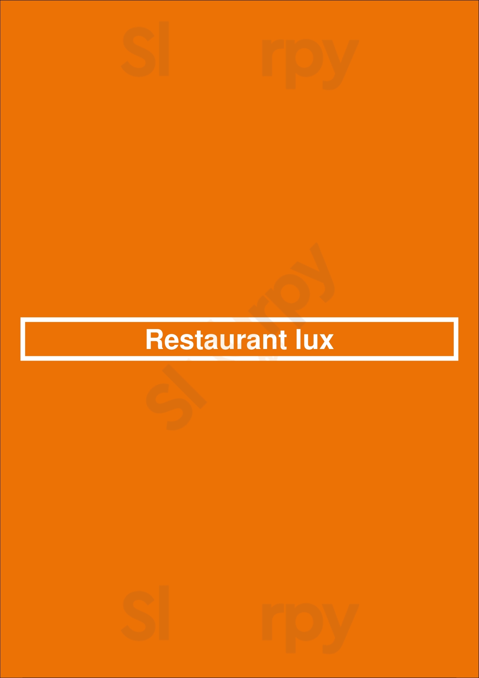 Restaurant Lux Den Bosch Menu - 1