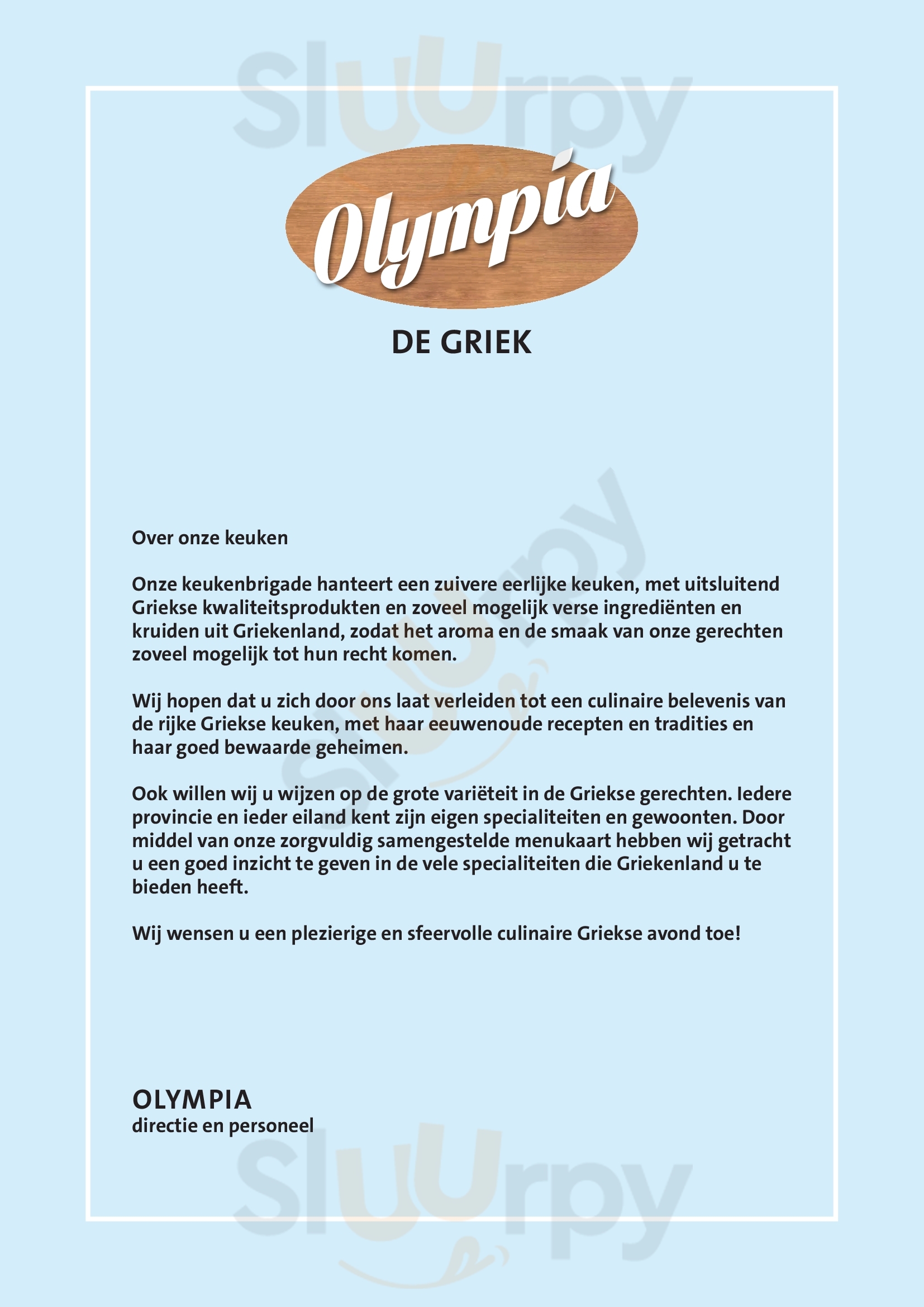 Grieks Specialiteiten Restaurant Olympia Rijswijk Menu - 1