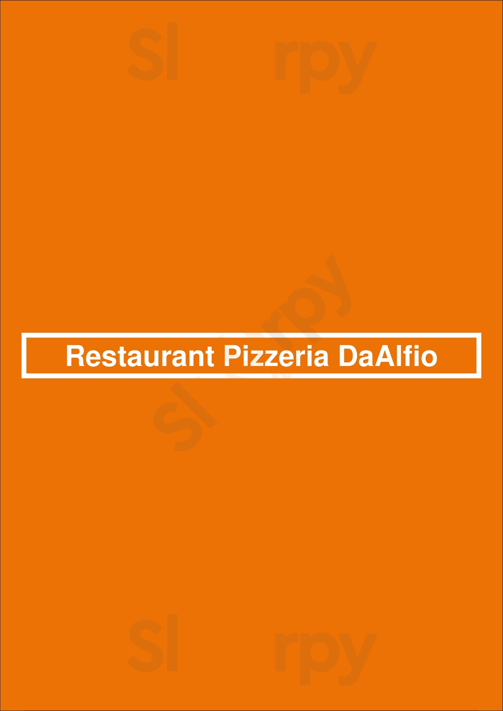 Restaurant Pizzeria Daalfio Wassenaar Menu - 1