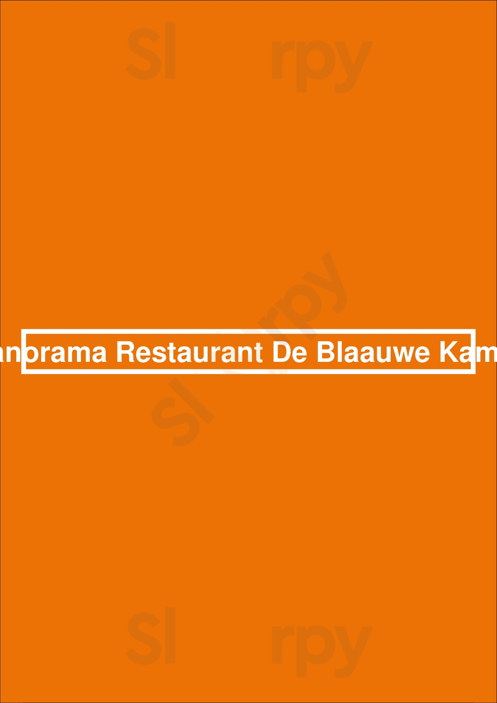 Panorama Restaurant De Blaauwe Kamer Wageningen Menu - 1