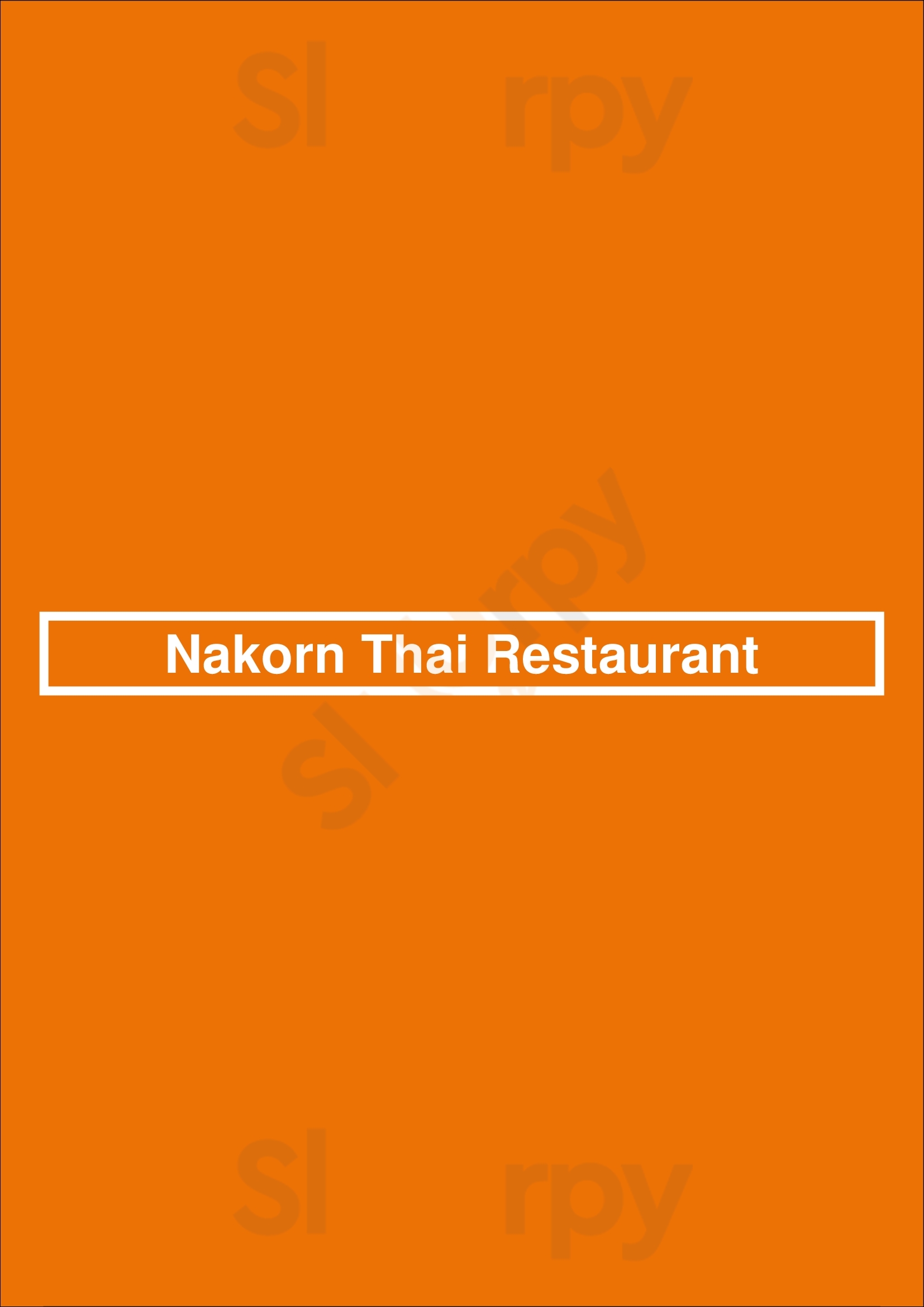 Nakorn Thai Restaurant Dordrecht Menu - 1