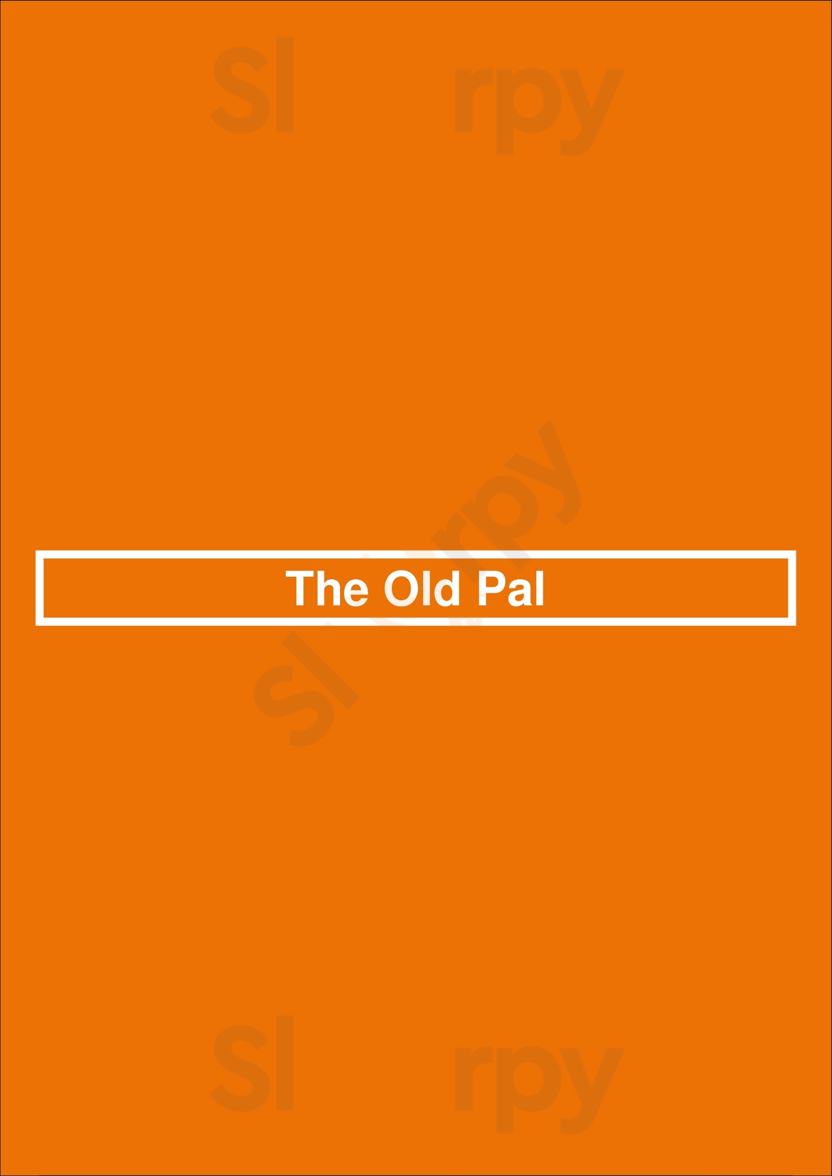 The Old Pal Zoetermeer Menu - 1