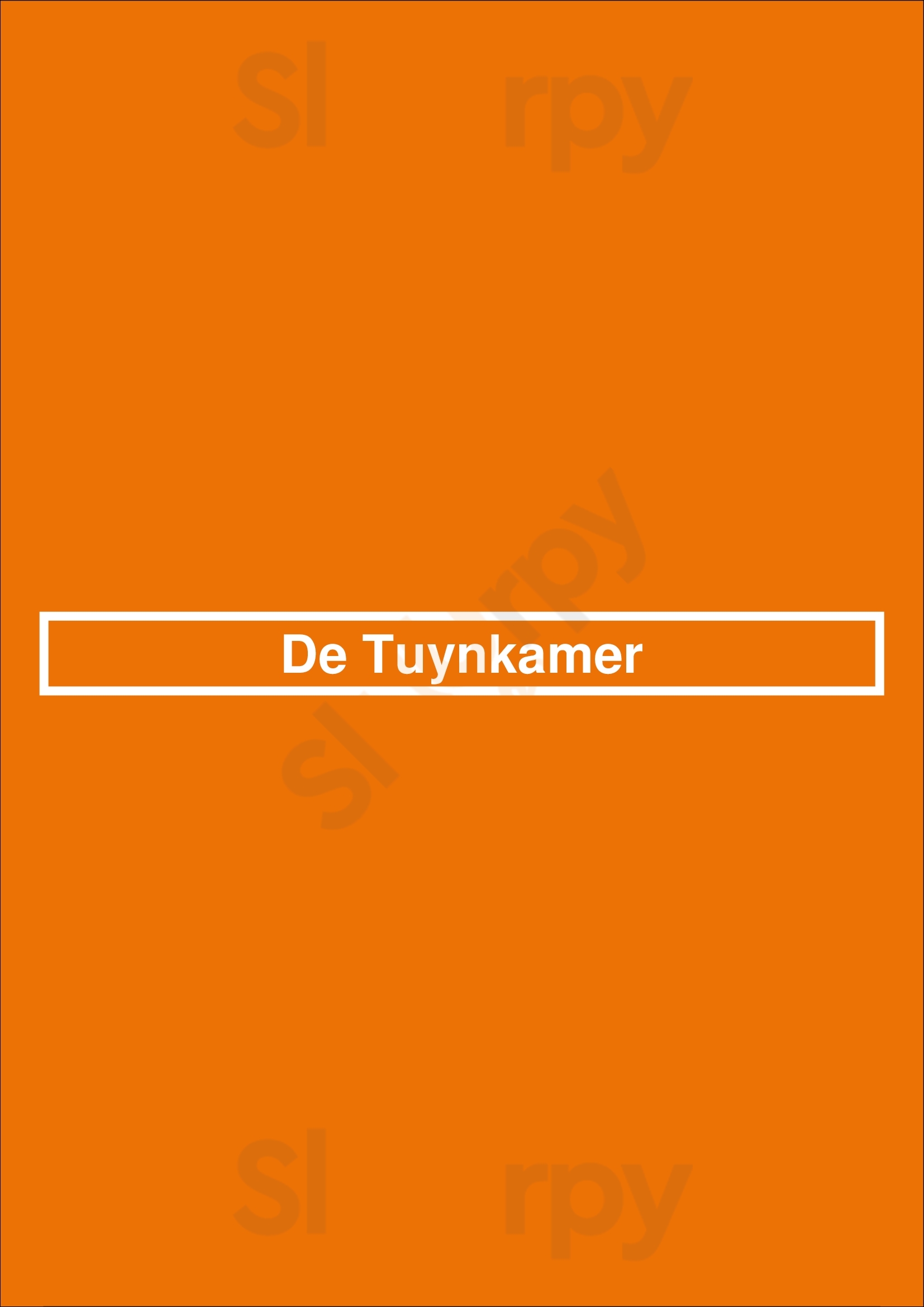 De Tuynkamer Hoorn Menu - 1