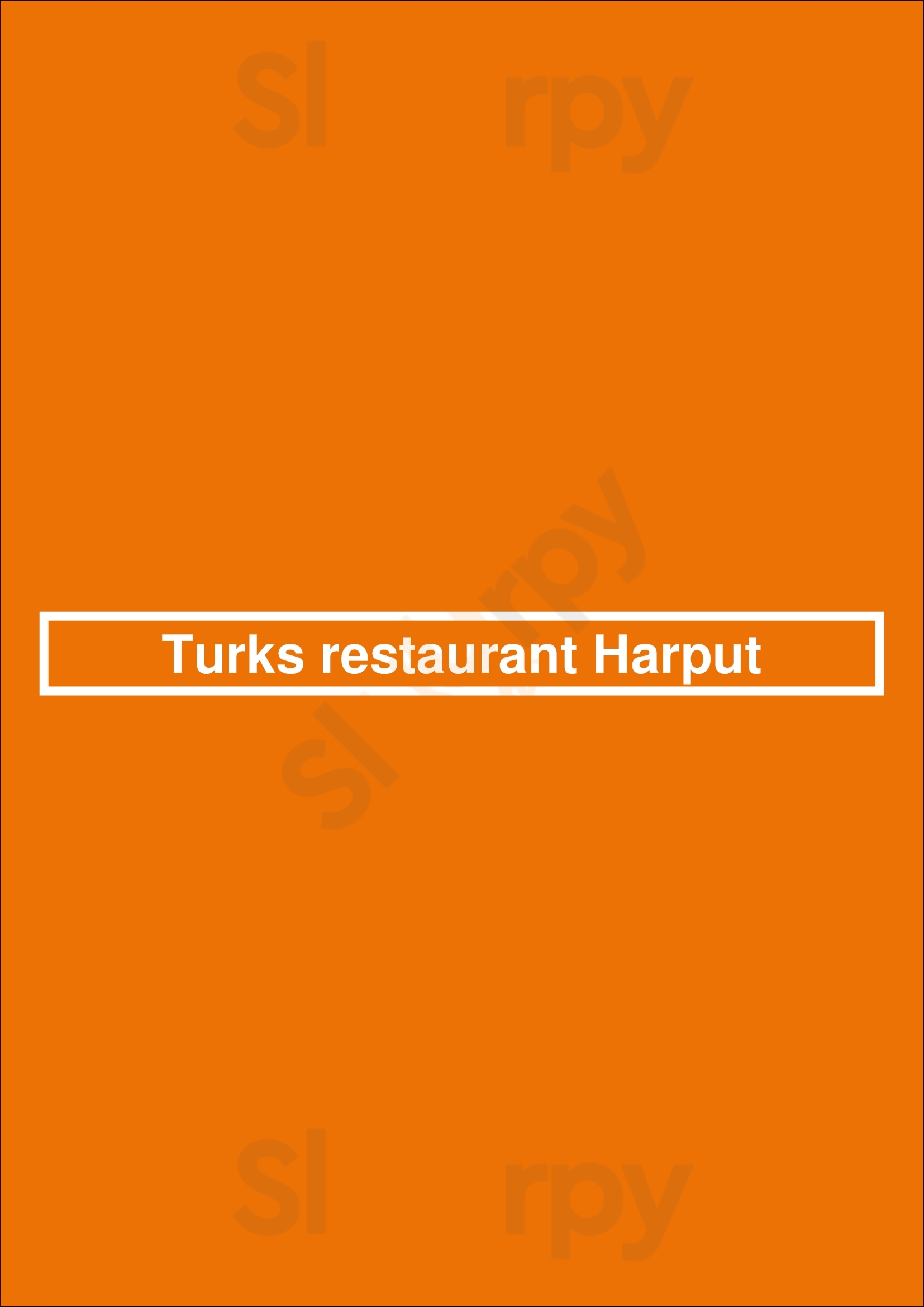 Turks Restaurant Harput Wassenaar Menu - 1