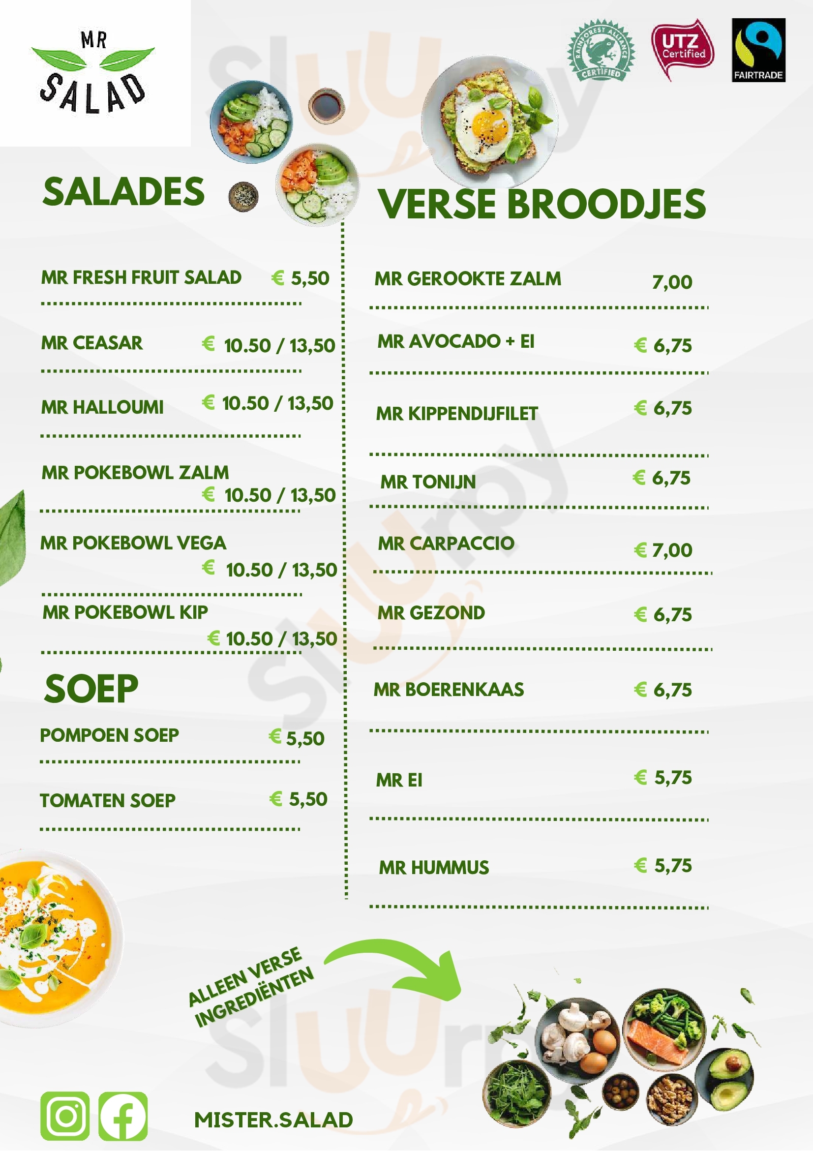 Main Menu - Mr Salad