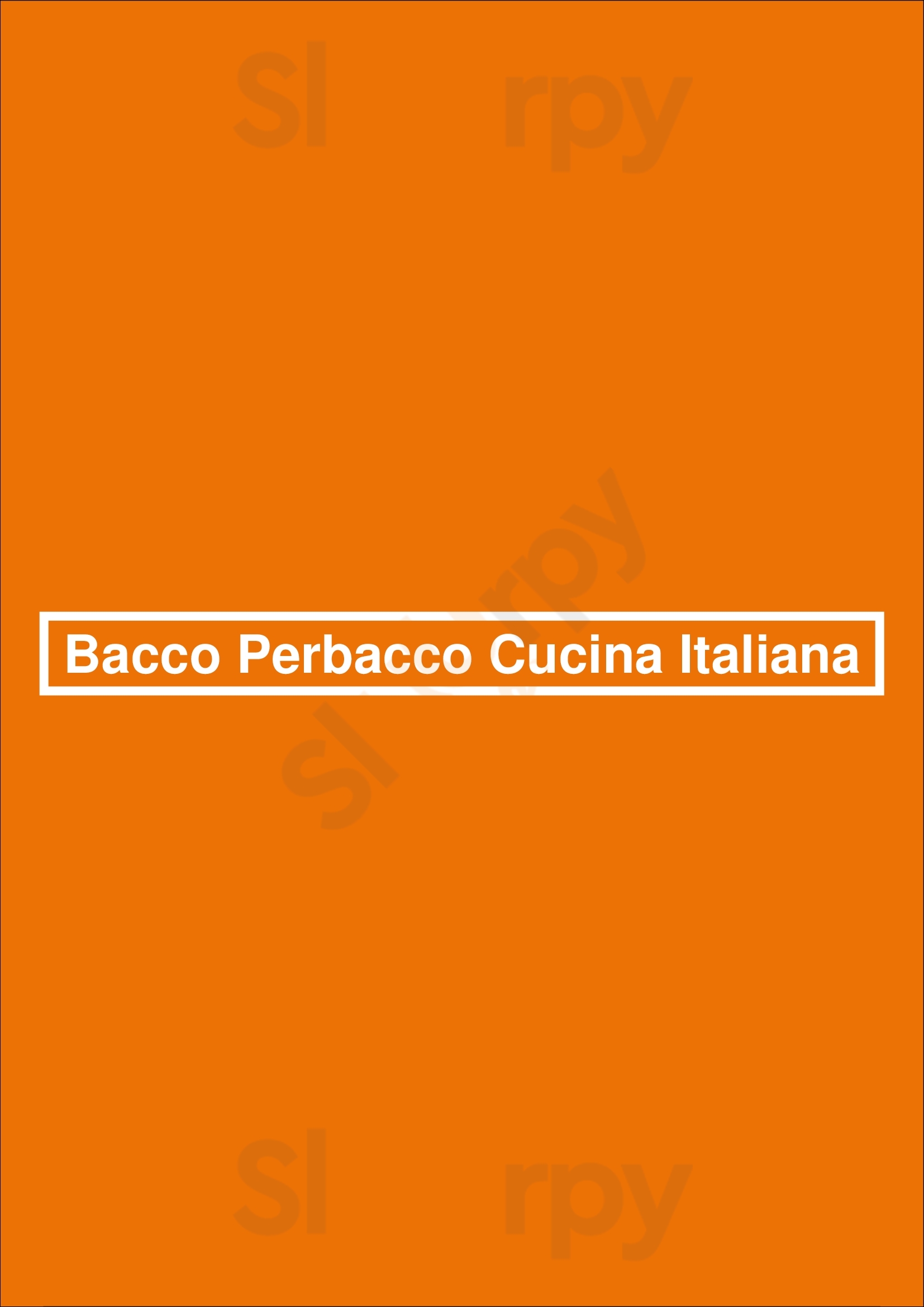 Bacco Perbacco Cucina Italiana Den Haag Menu - 1
