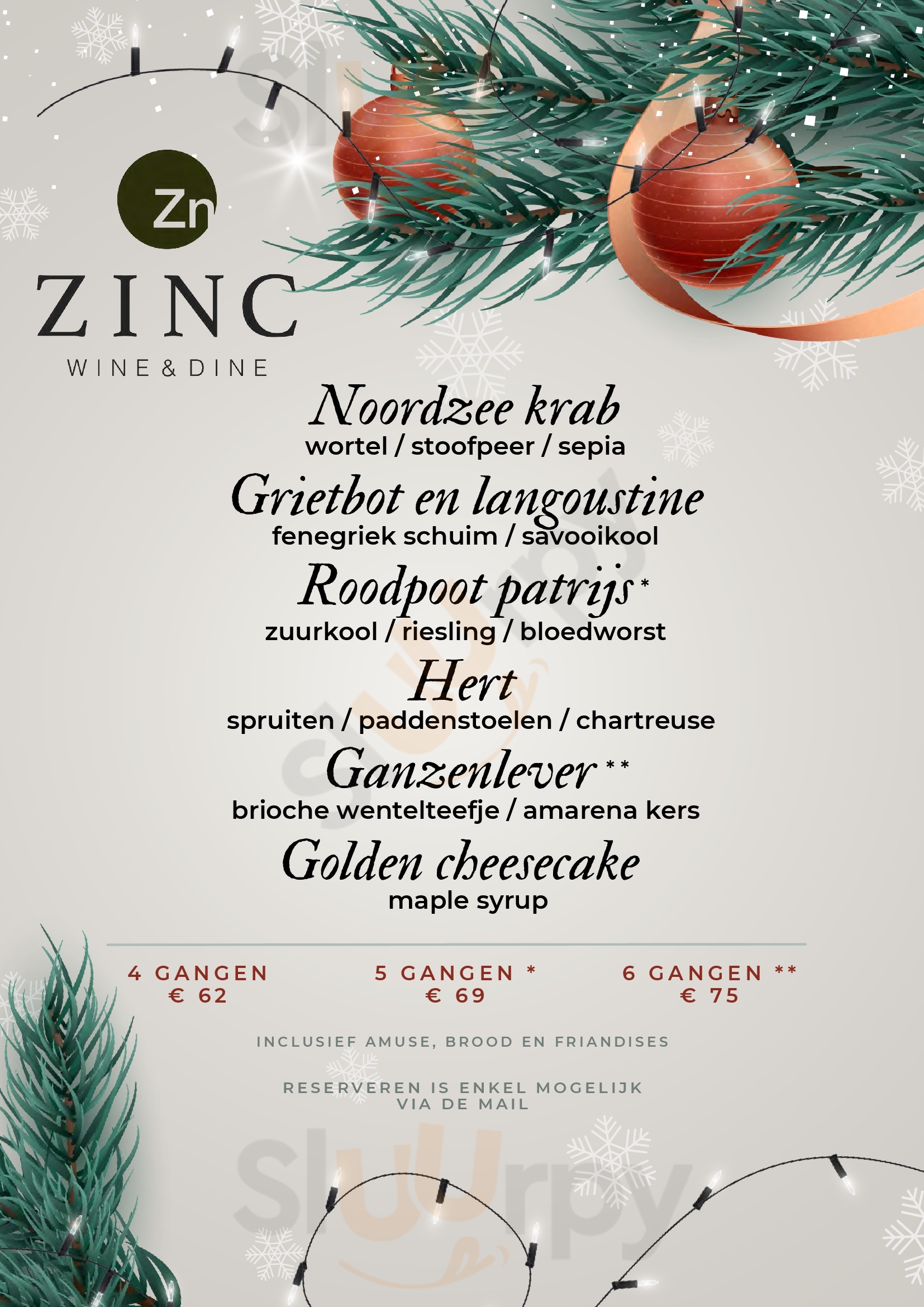 Zinc Wine & Dine Roermond Menu - 1