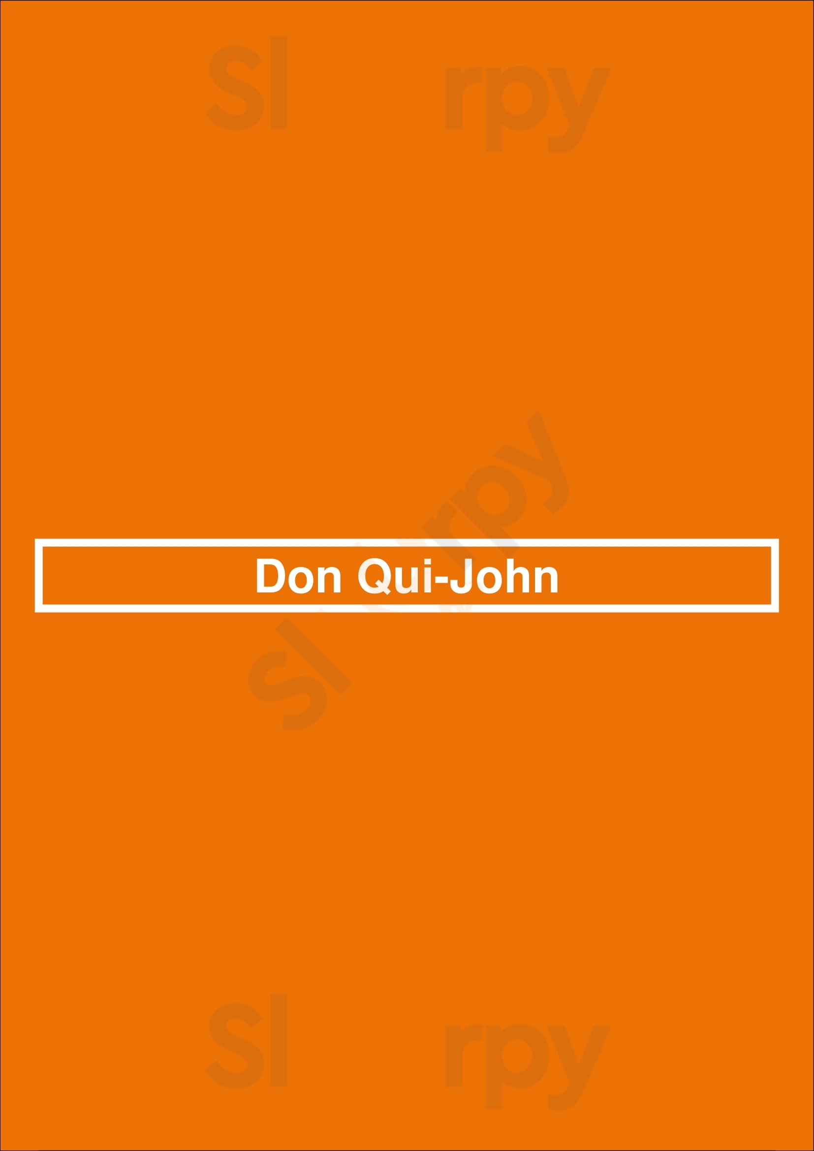 Don Qui-john Breda Menu - 1