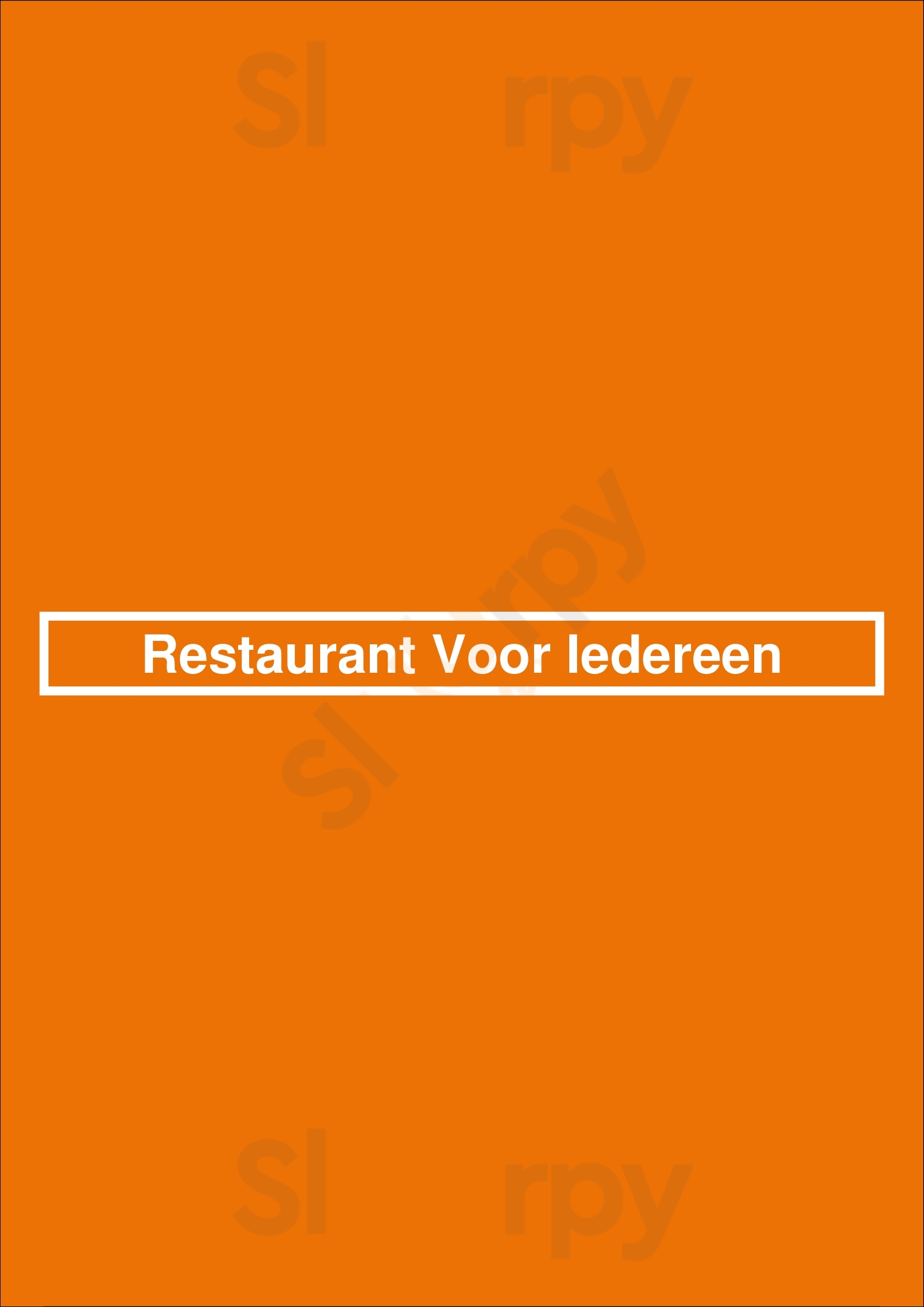 Restaurant Voor Iedereen Amersfoort Menu - 1