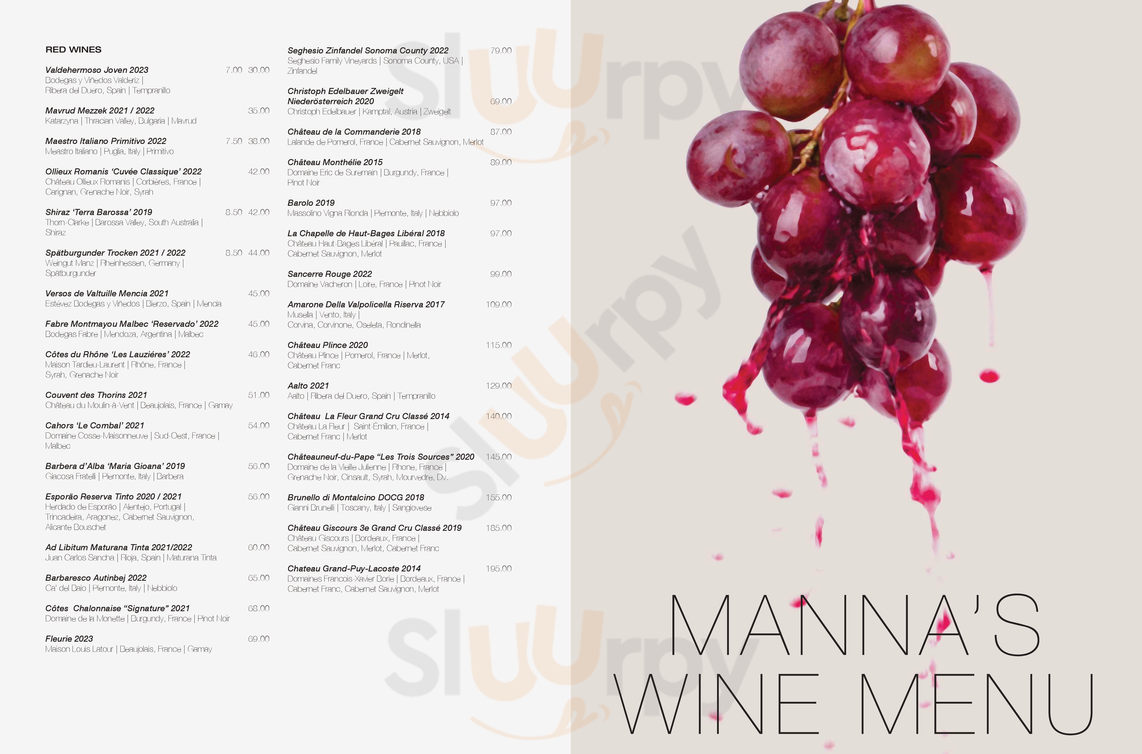 Restaurant Manna Nijmegen Menu - 1