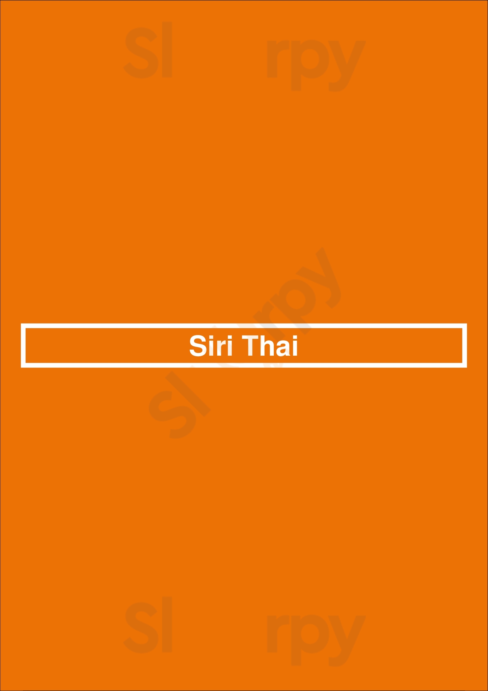 Siri Thai Leiden Menu - 1