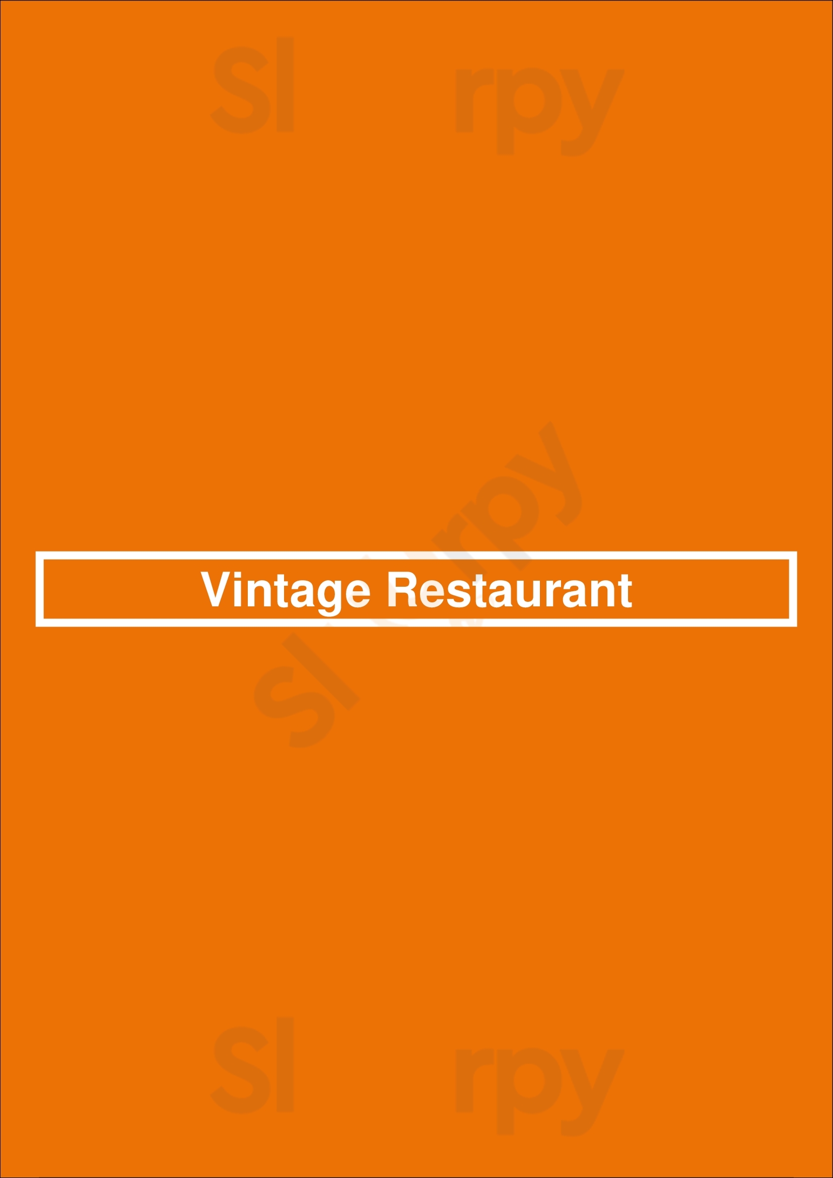 Vintage Restaurant Eindhoven Menu - 1